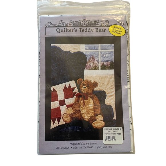 Quilters Teddy Bear Pattern Iron-On Templates Alicias Attic Prairie Christmas u - Picture 1 of 12